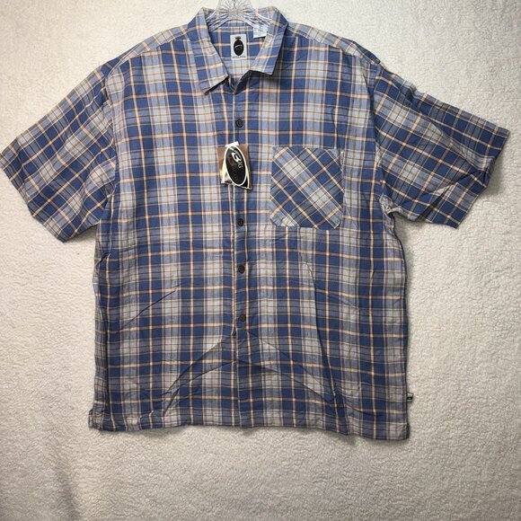 Vintage 90’s Bugle Boy Plaid Button Up Shirt Cotton Blend Size XXL NWT DEADSTOCK - Picture 2 of 8